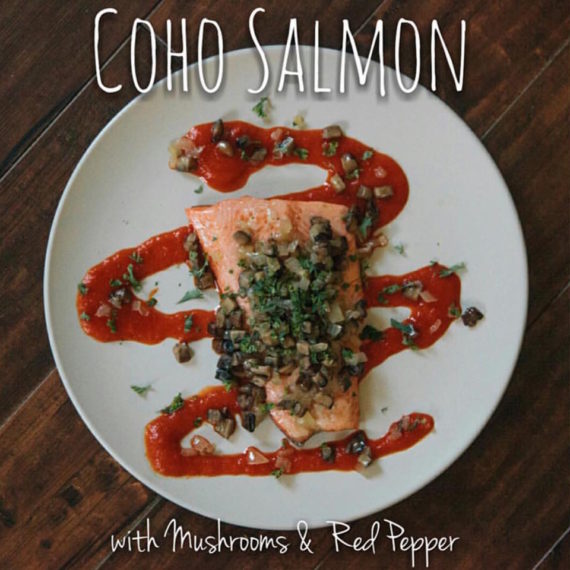 Salmon with Red Peppers and Mushrooms | Nourished by Alyssa B