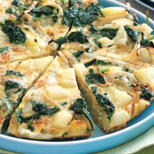 kale onion frittata, gluten-free recipe