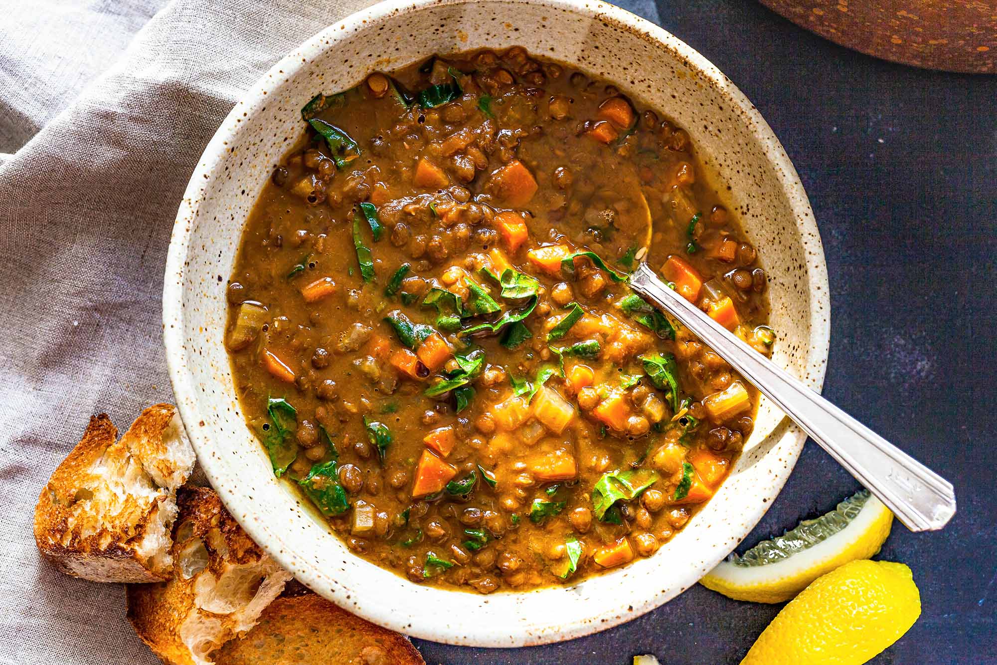 Brown Lentil Soup | Nourished by Alyssa B